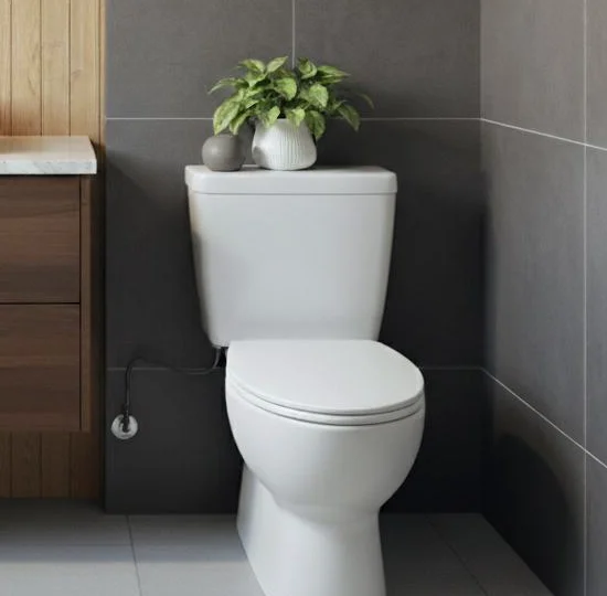 SNIFR gut health monitor installed on a home toilet